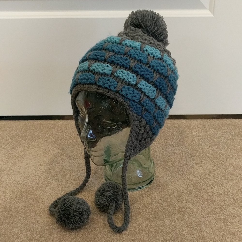 Nathaniel Cole beanie ear warmer Pom Pom hat